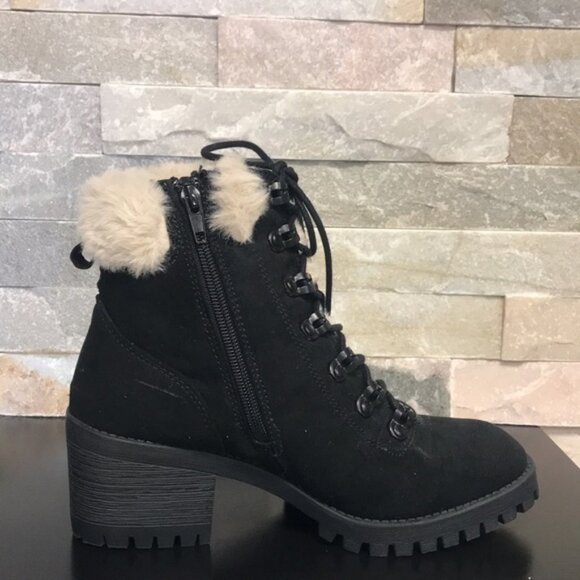 Madden Girl Hidde Faux-Fur Hiker Booties - Picture 3 of 5